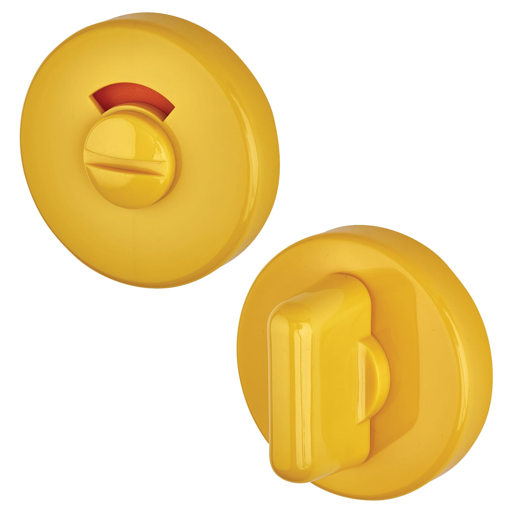 Nylon Bathroom Turn & Release with Indicator - 52mm Diameter - Golden Yellow - view 2