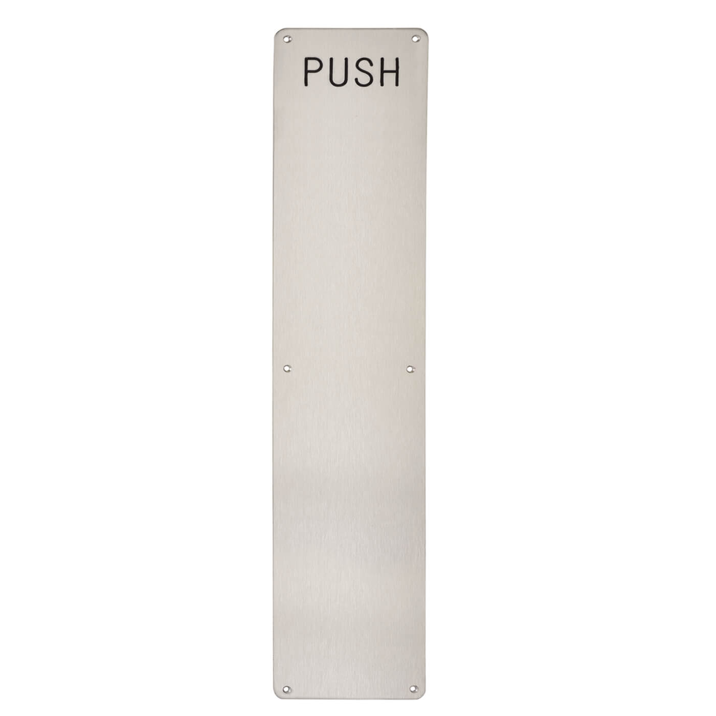 Stainless Steel Finger Plate - Push - 625 x 125 x 1.5mm - Satin - view 2