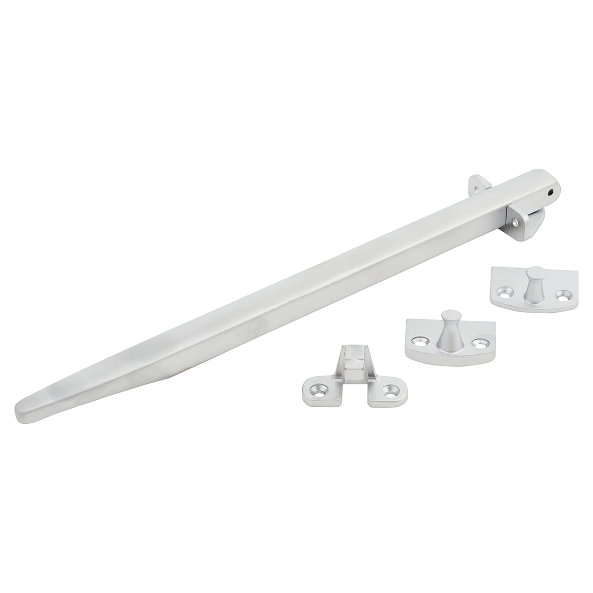 Timber Range Casement Window Stay - 11"/280mm Length - Satin Chrome - view 2