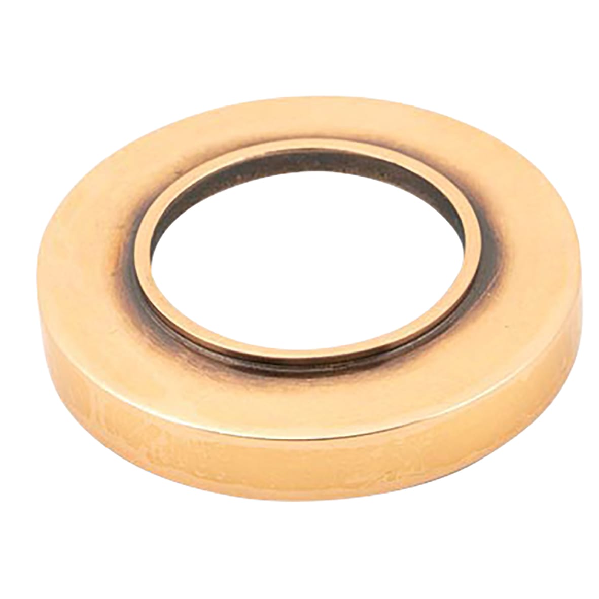 Polished Bronze Door Handles on Round Screw On Rose - Newbury Range - view 3