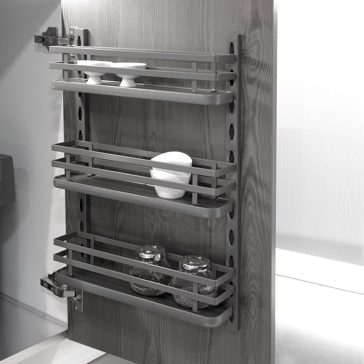 Titane 3 Tier Spice Rack - Anthracite Grey - view 2