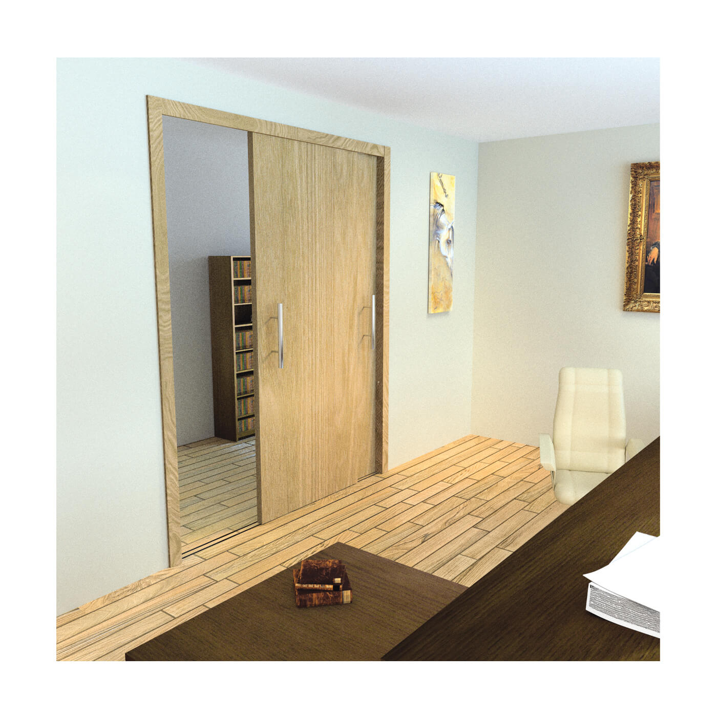 Loft 2.0 Bi-Passing Sliding Door Fittings Pack - 3 Door - 100kg Max Door Weight - view 2