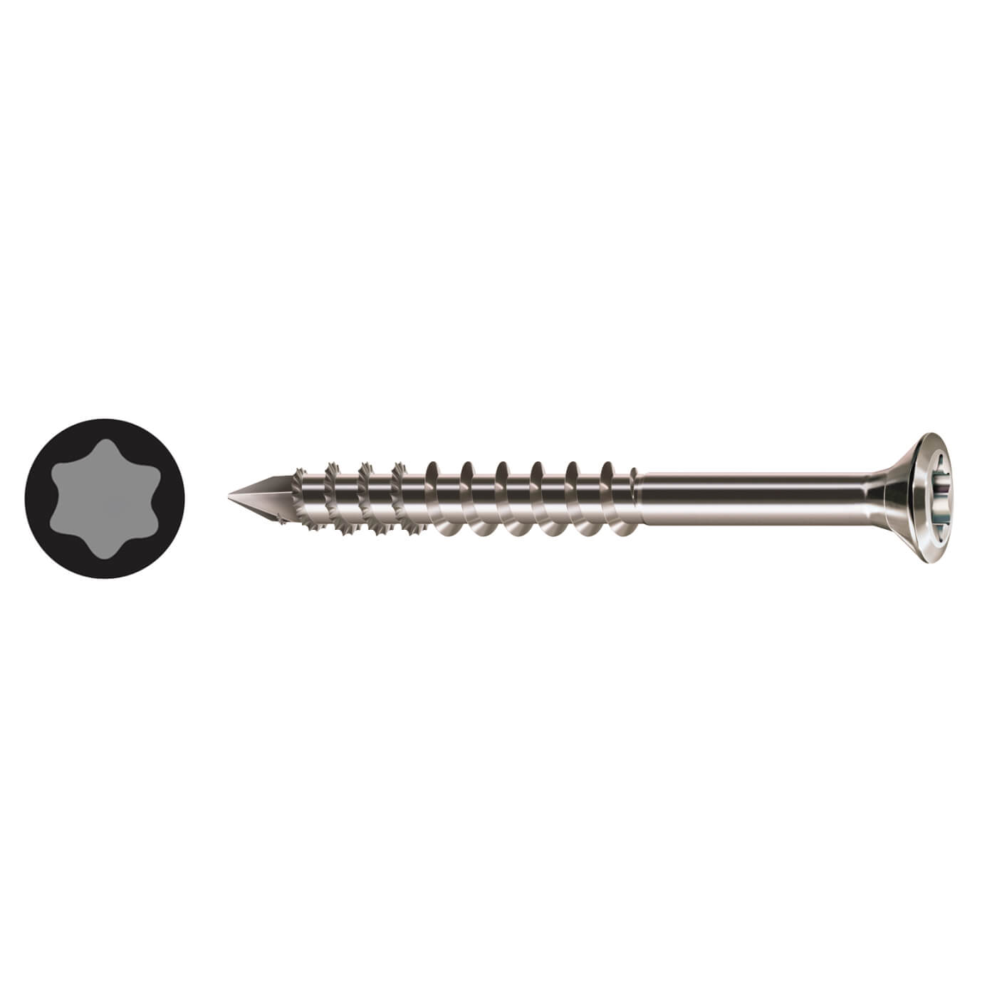 T-Star Plus Facade Small Head Torx Countersunk Wood Screws - 4.0 x 45mm - Pack of 100 - view 2