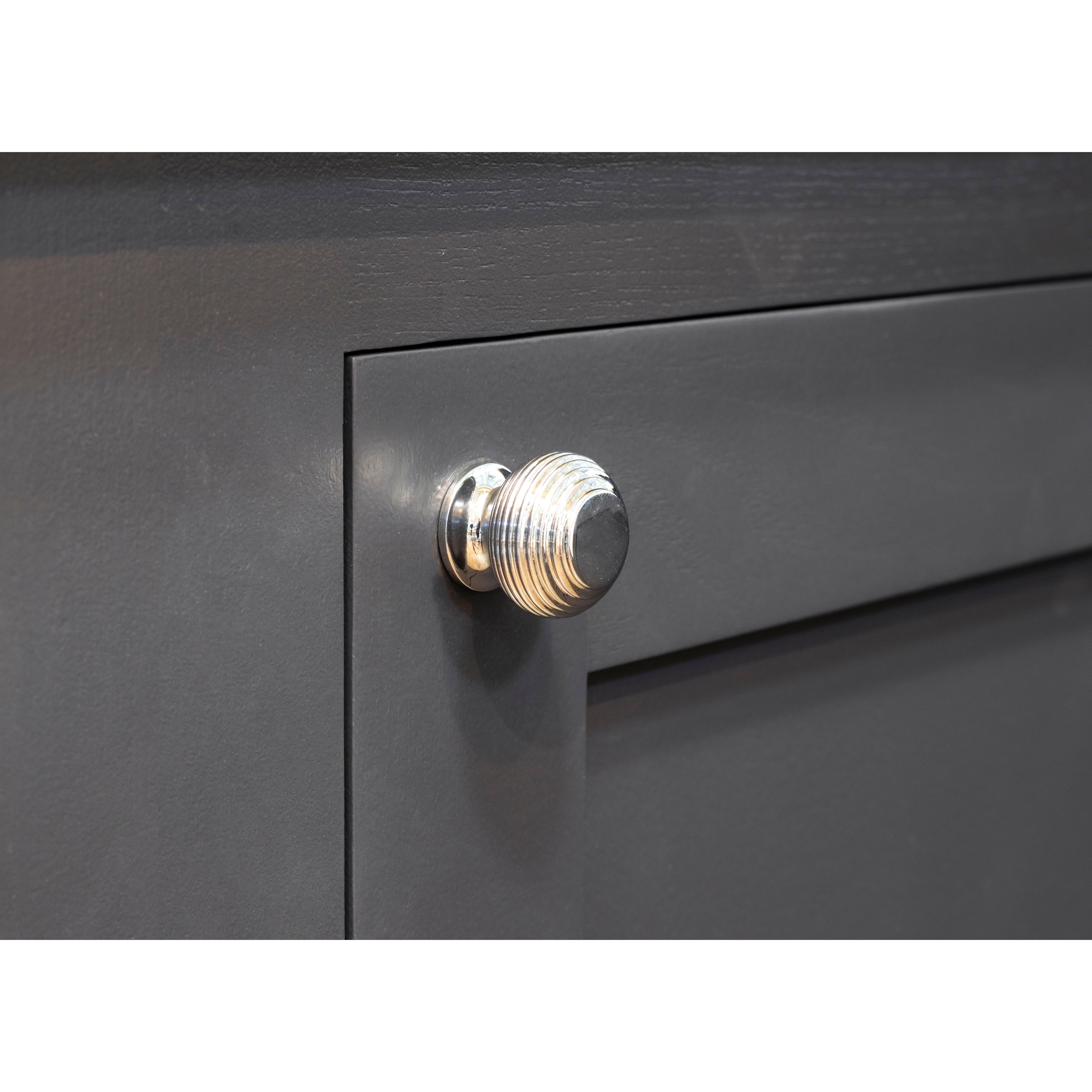 Beehive Round Cabinet Knob - 30mm Diameter - Polished Chrome - view 2