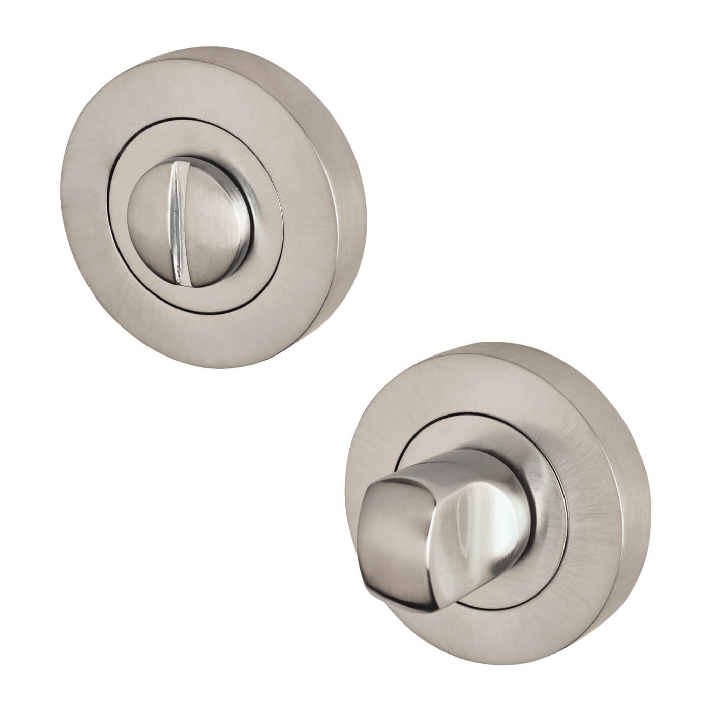 Bathroom Turn & Release - 50mm Diameter - Satin Chrome - view 2