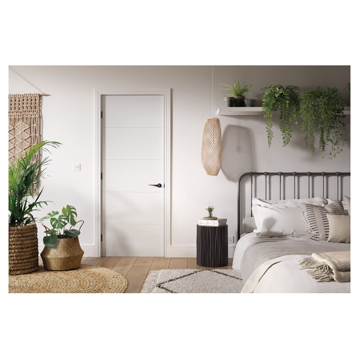 Knurled Door Stop on Chamfered Rose - 76mm Projection - Antique Brass - view 2