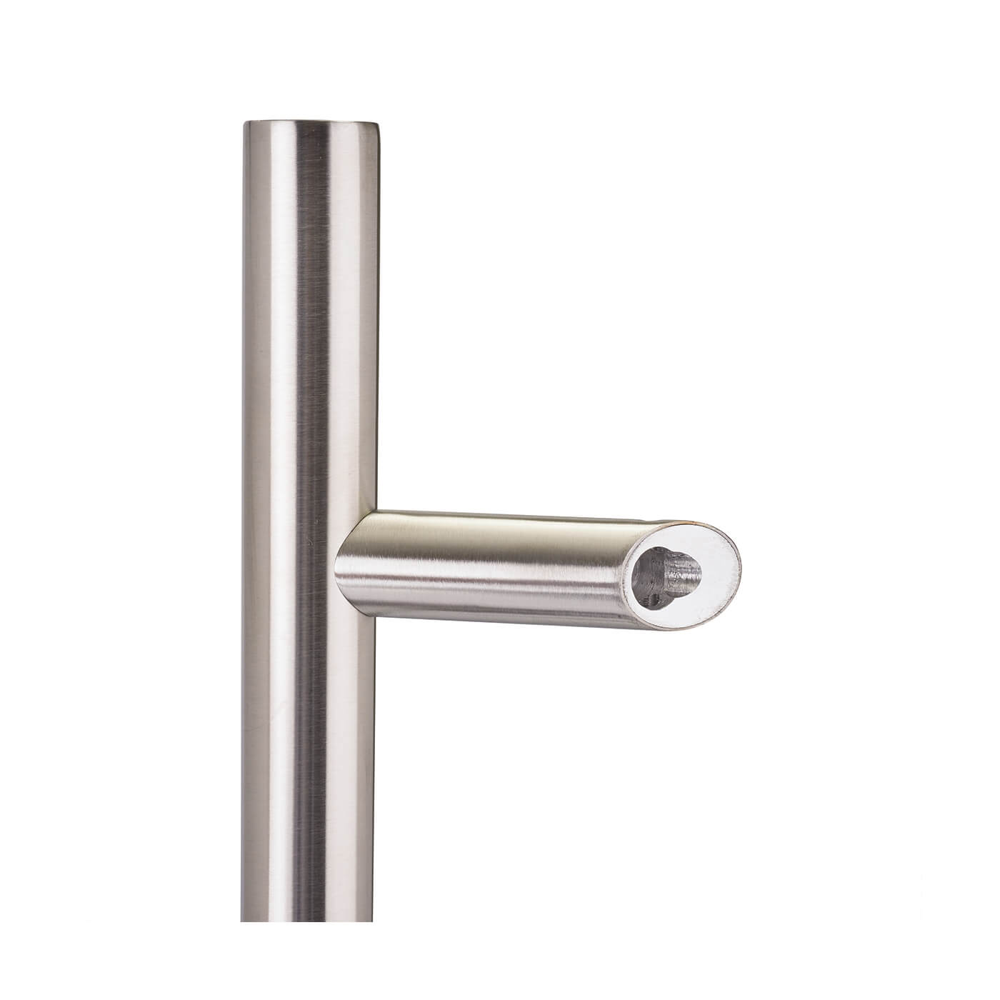 Satin Stainless Steel 25mm Guardsman Cranked T-Bar Door Pull Handle - Bolt Fix - 1000mm c/c - view 3