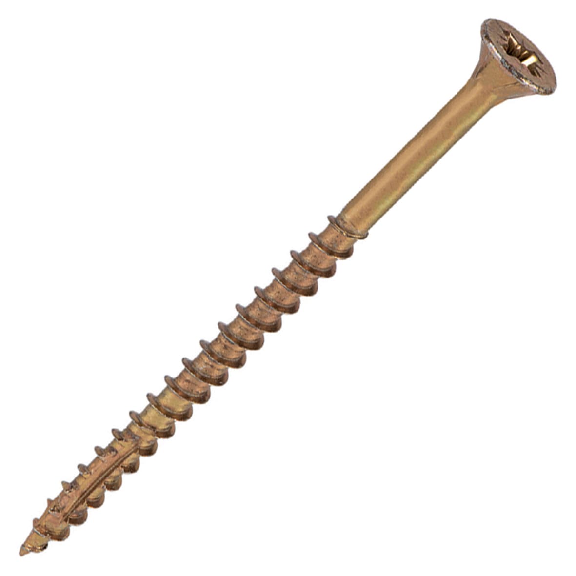 Cutter Pozi Countersunk Wood Screws - 6.0 x 60mm - Yellow Zinc - Pack of 100 - view 2