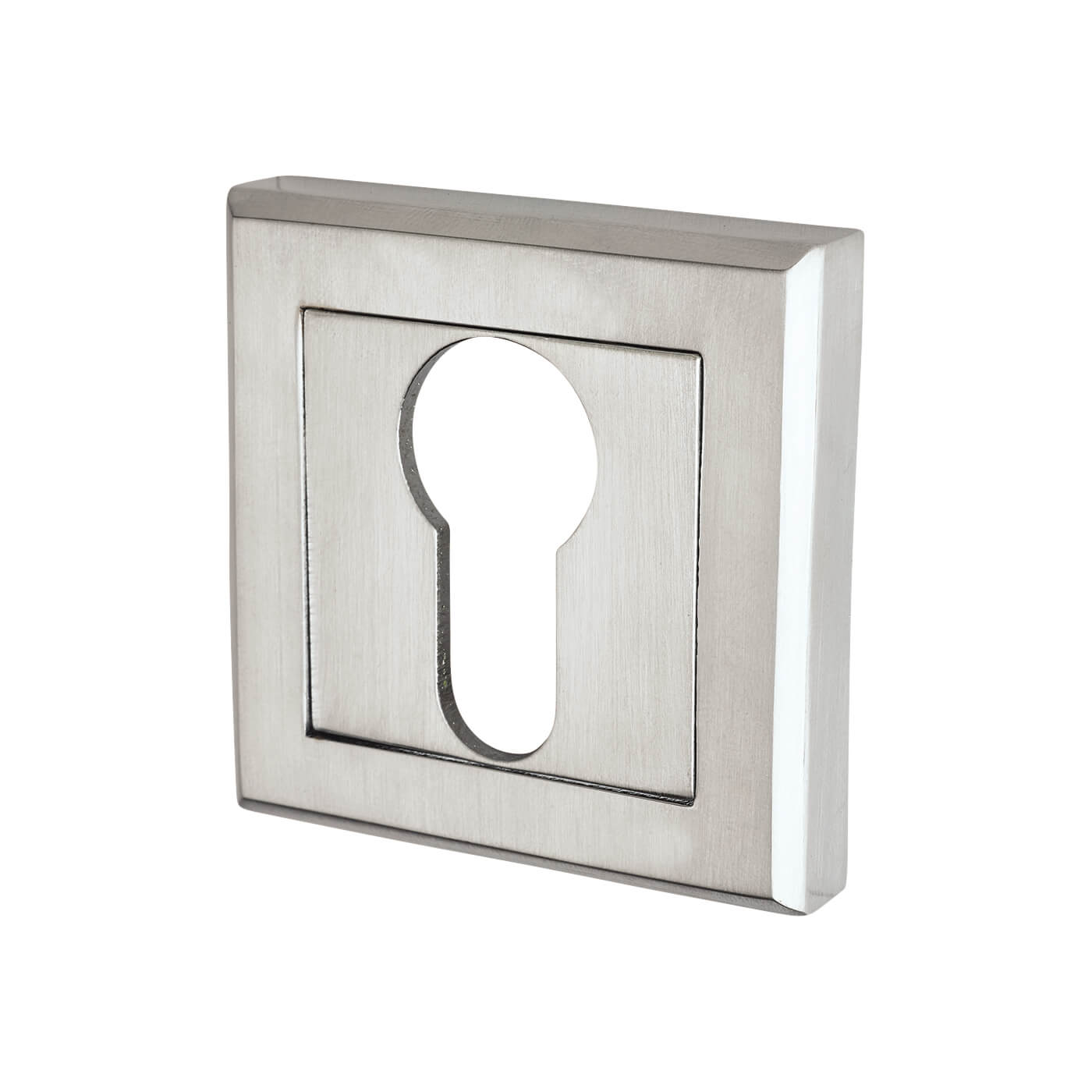 Square Escutcheon - 52 x 52mm - Euro - Satin Chrome - view 2