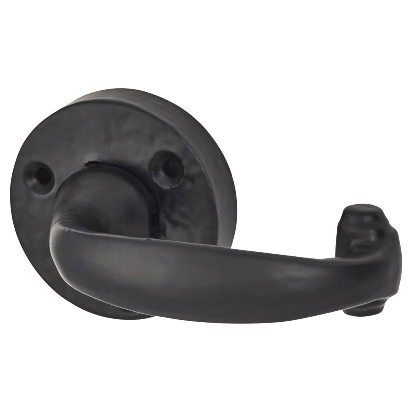 Antique Black Windsor Door Handles on Round Rose - view 2