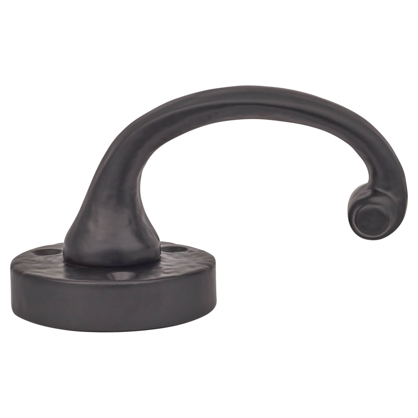 Antique Black Windsor Door Handles on Round Rose - view 4