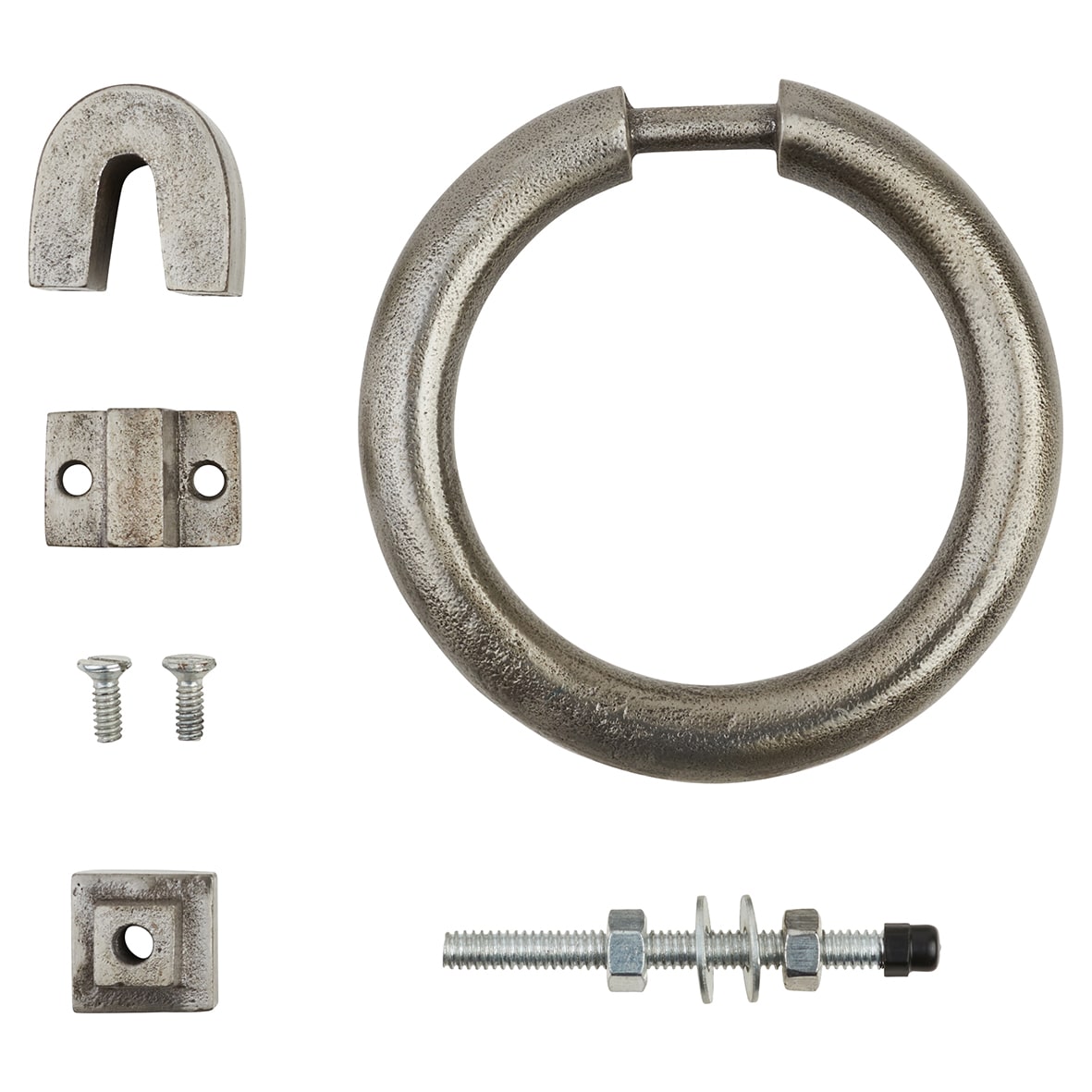 Ring Door Knocker - Polished Iron - 110 x 107mm - view 3