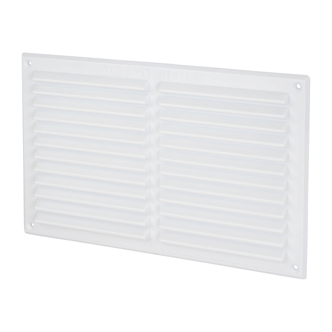 Louvre Vent - 271 x 171mm - 17760mm² Free Air Flow - White Plastic - view 2