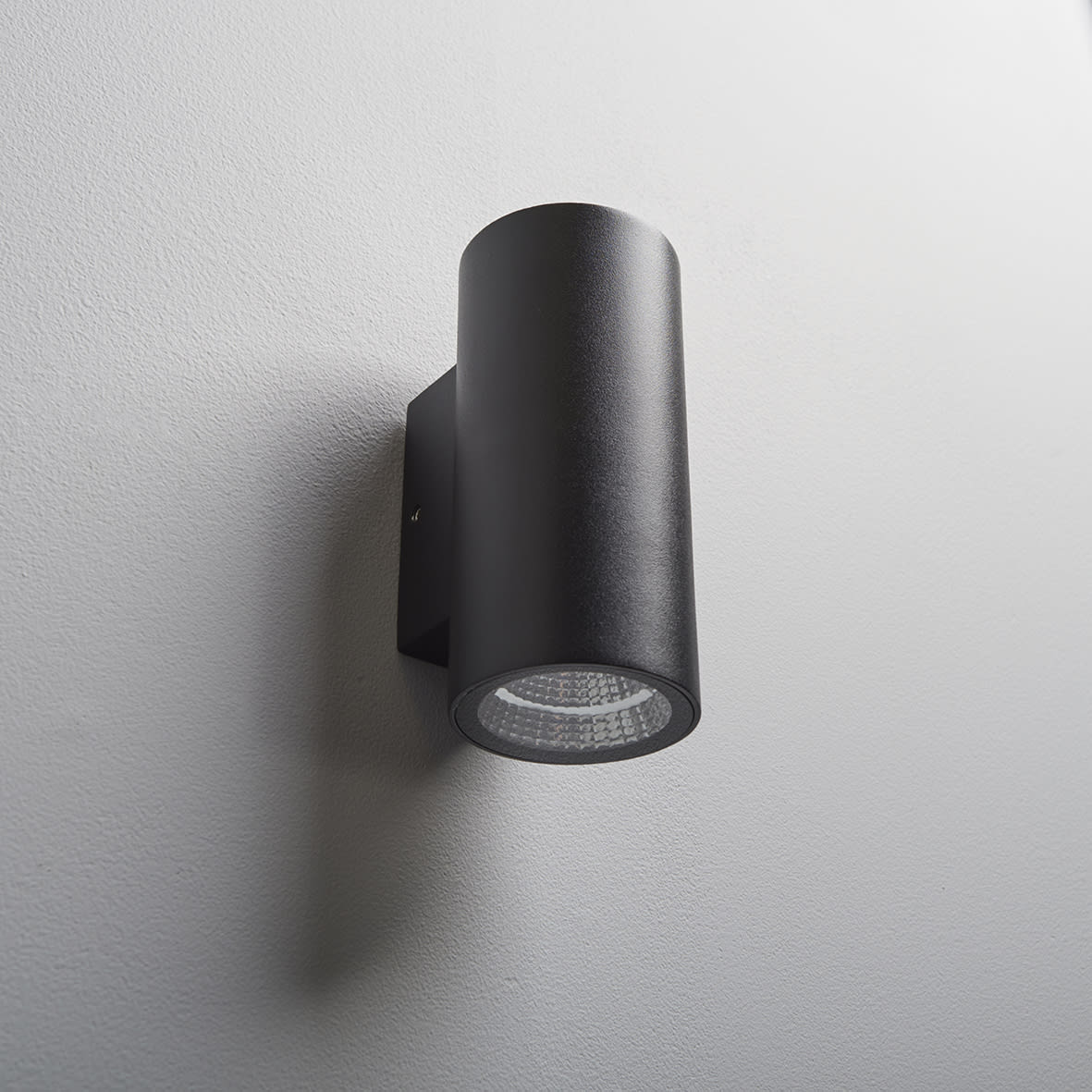 3W LED Small Outdoor Up & Down Wall Light - - 3000K Warm White - Matt Black - view 3