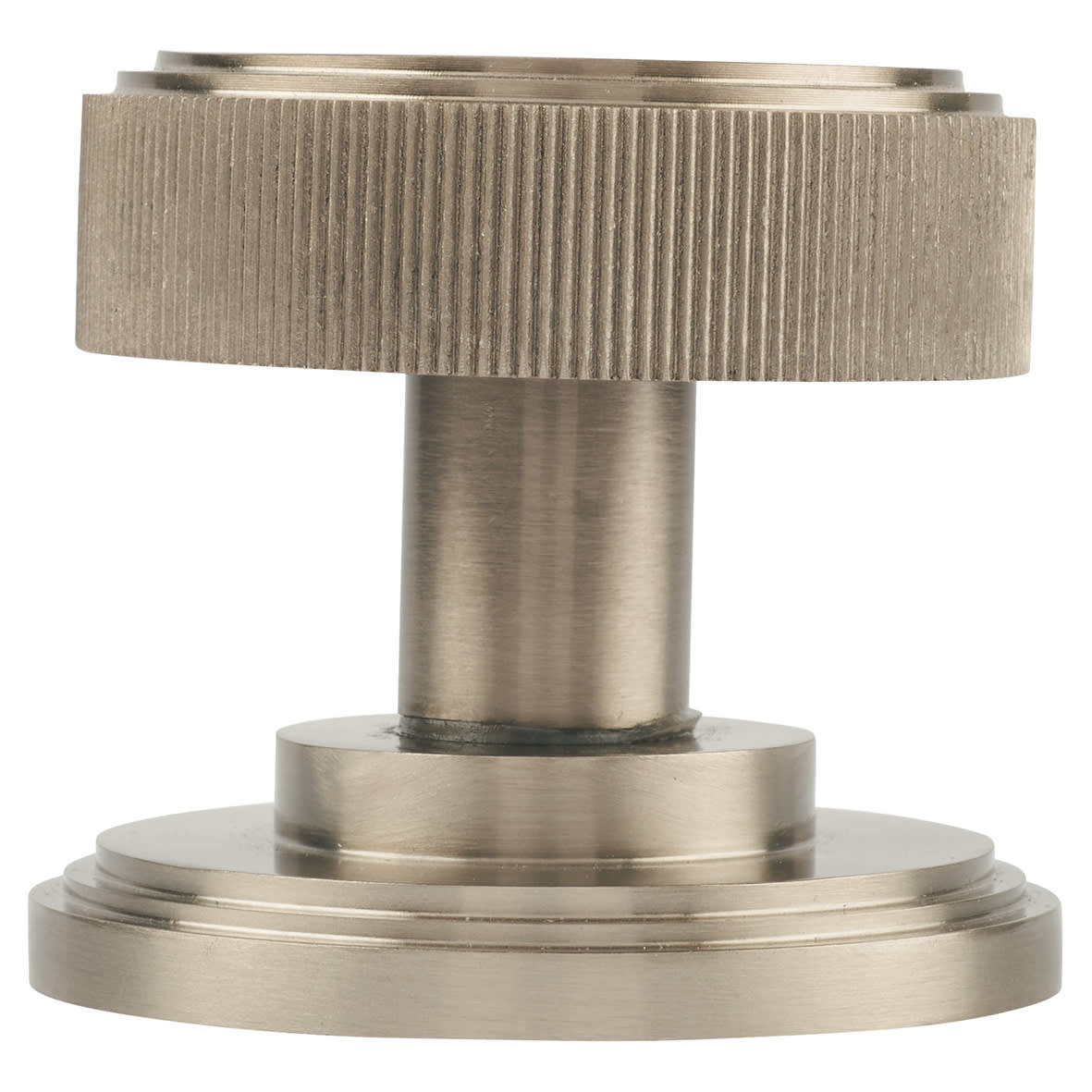 Satin Nickel Lines Mortice Door Knob - 62mm Rose Diameter - Riley Range - view 2