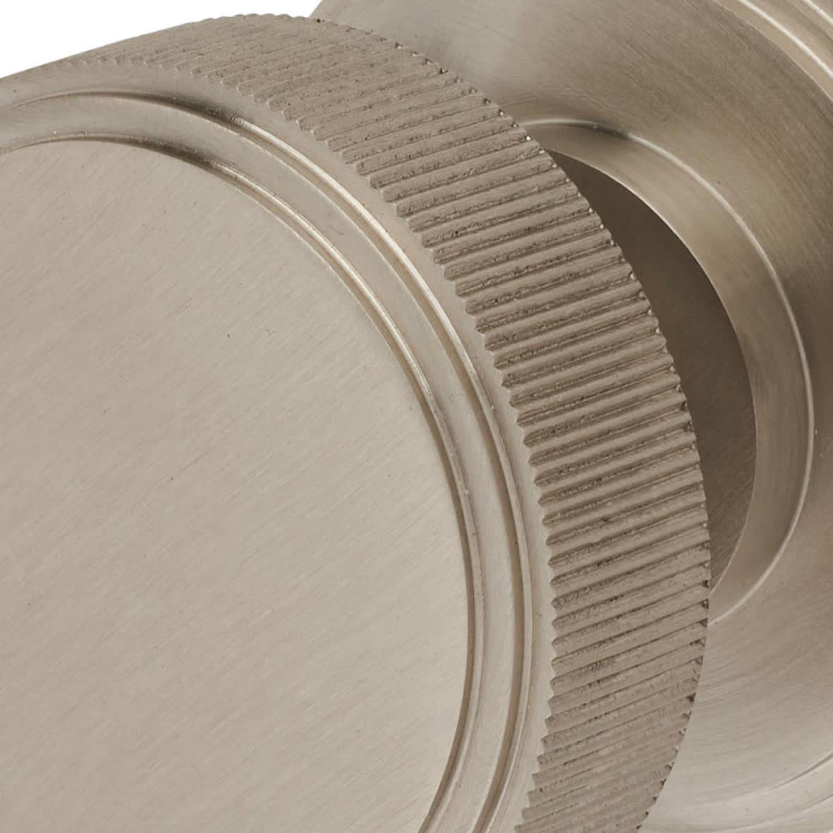 Satin Nickel Lines Mortice Door Knob - 62mm Rose Diameter - Riley Range - view 4