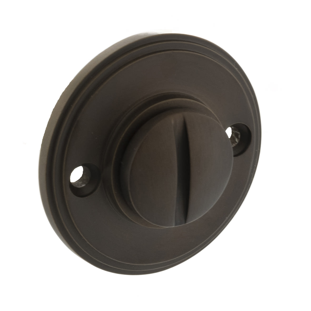 Millhouse Brass Oval Knob Bathroom Turn and Release - 43mm Diameter - Urban Dark Bronze - view 2