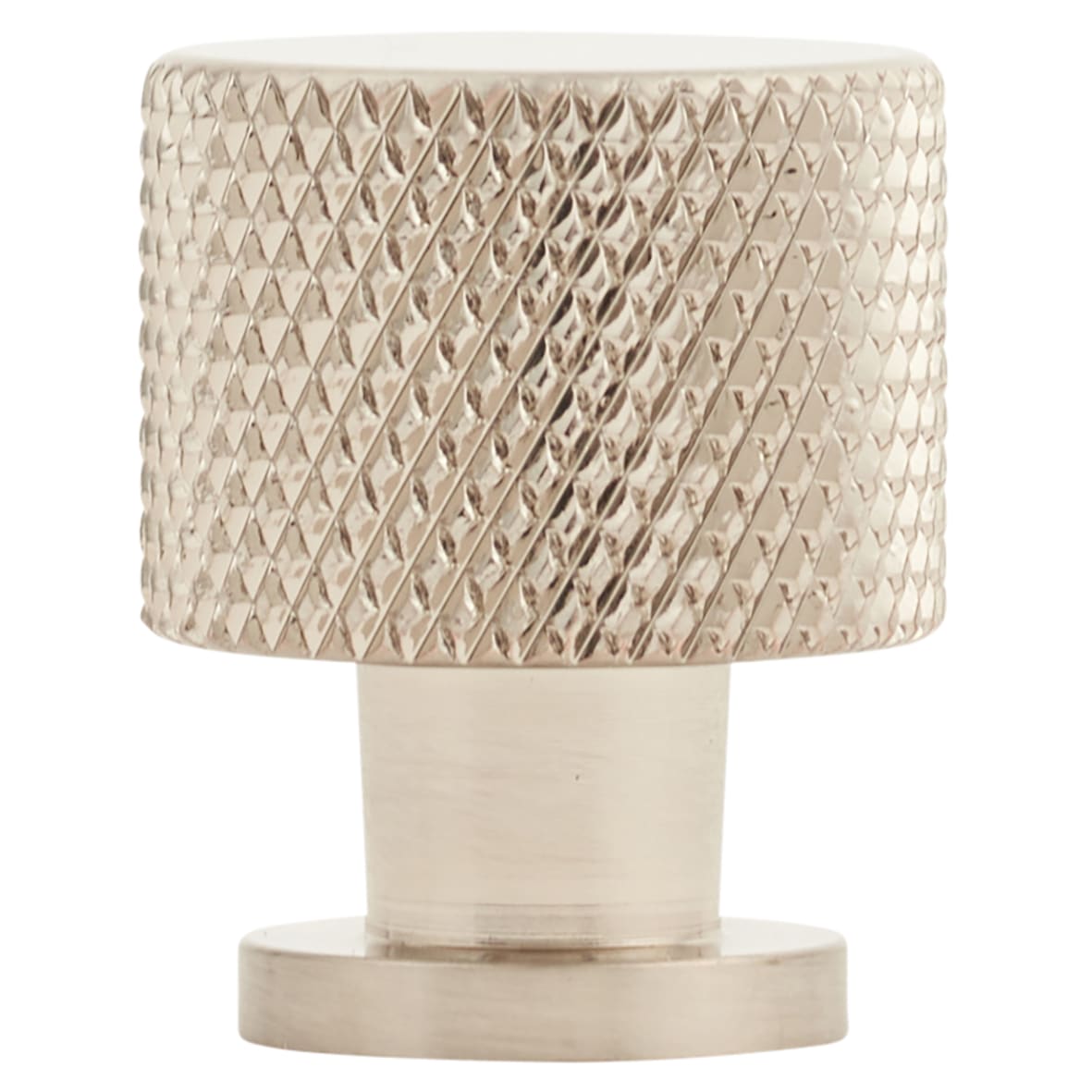 Romsey Knurled Round Cabinet Knob - 19mm Diameter - Satin Nickel - view 2