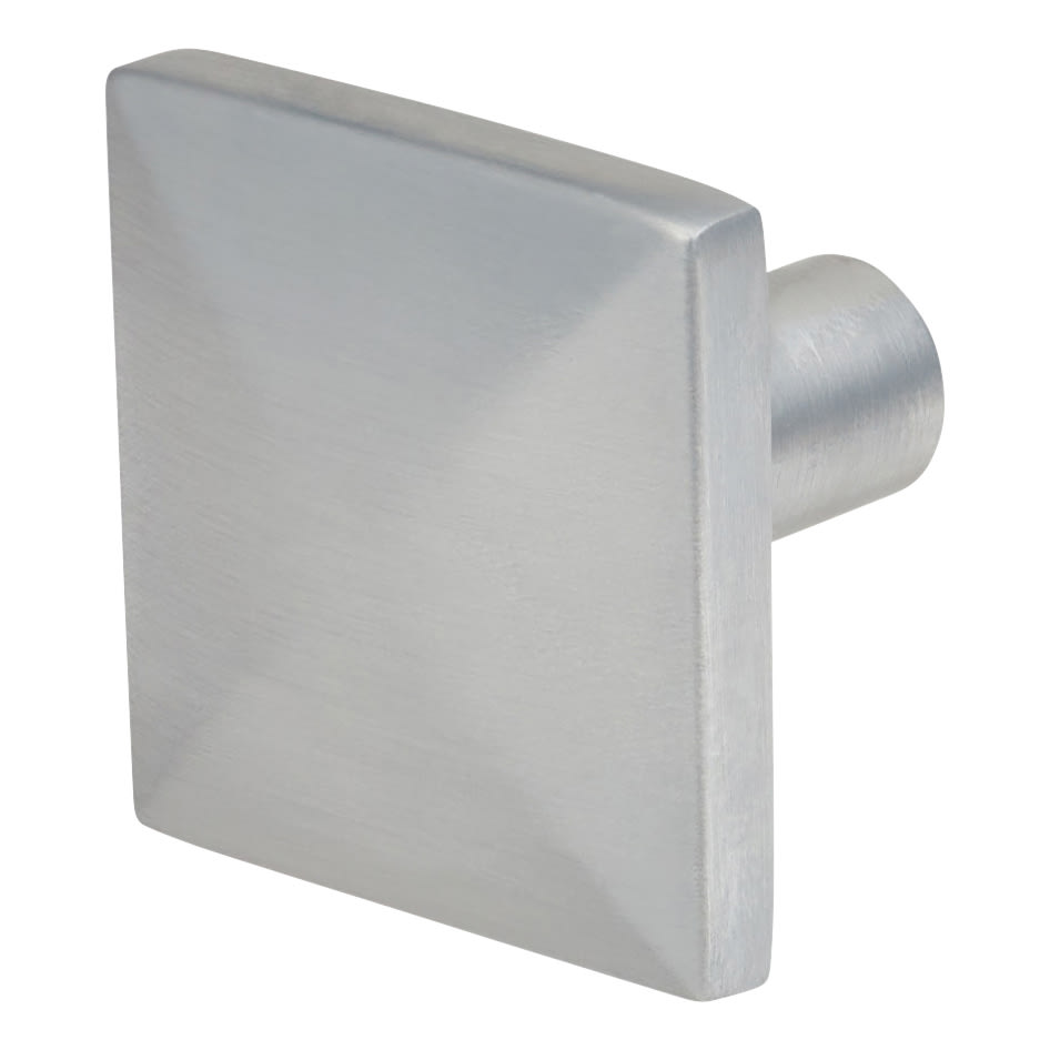 Pyramid Style Square Cabinet Knob - 29 x 29mm - Satin Chrome - view 2