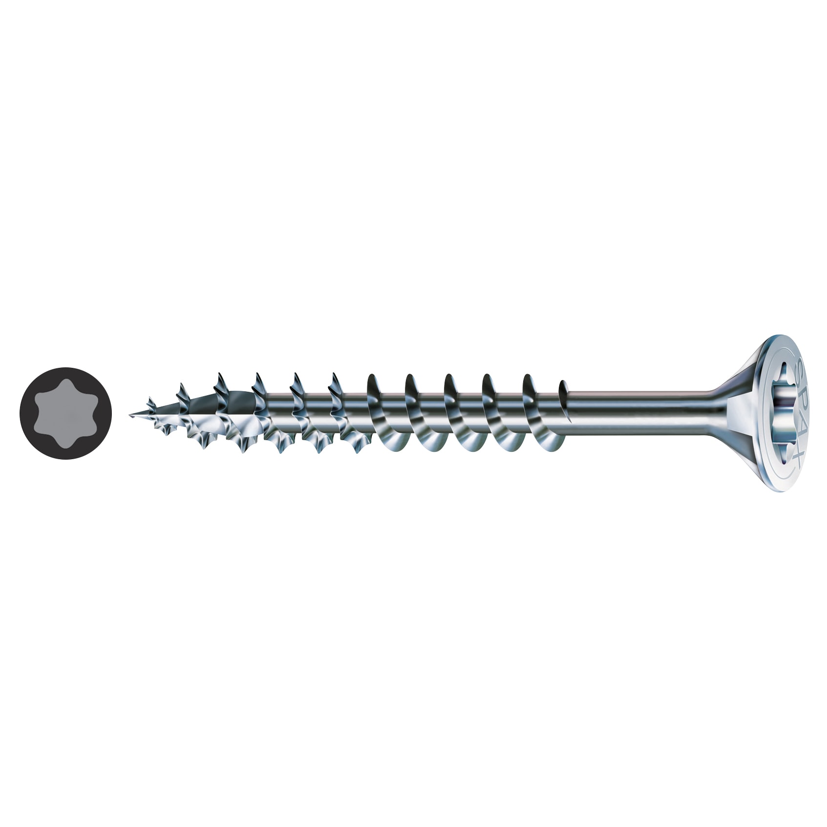 T-Star Plus Torx Countersunk Wood Screws - 4.5 x 60mm - WIROX Zinc Plated - Pack of 100 - view 2
