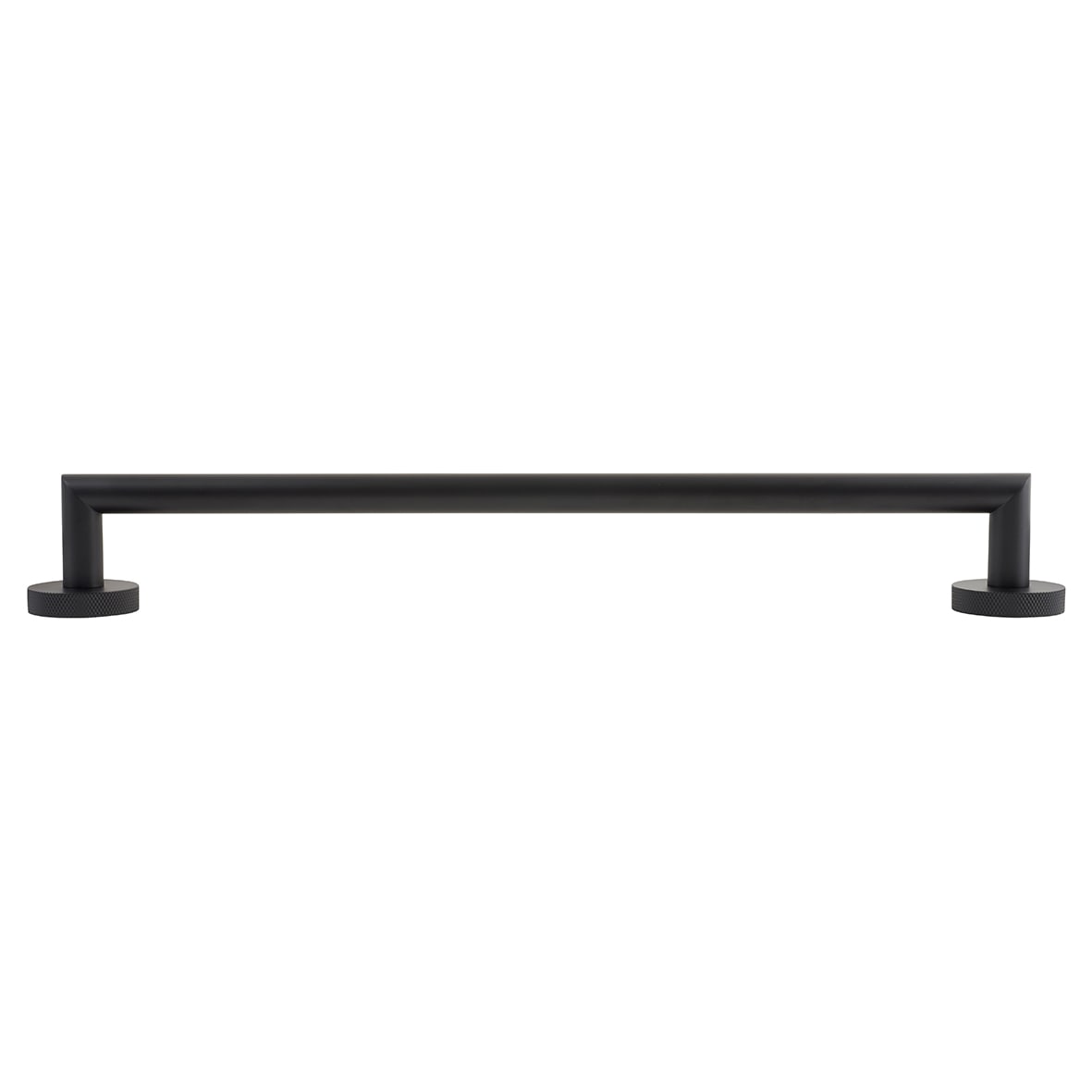 Knurled Towel Rail - 500 x 70 x 57mm - Matt Black - view 2