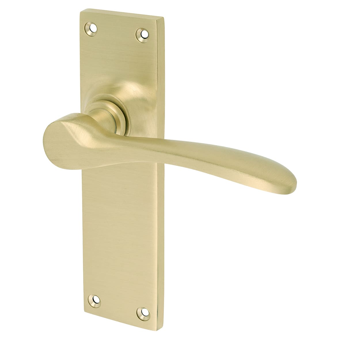 Satin Brass Latch Door Handles Pack - Buckingham Range - view 2