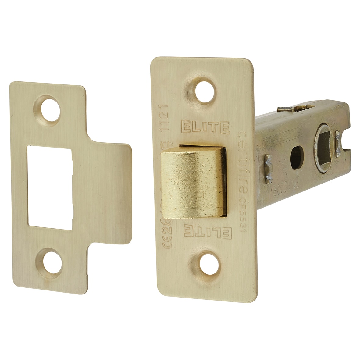 Satin Brass Latch Door Handles Pack - Buckingham Range - view 3