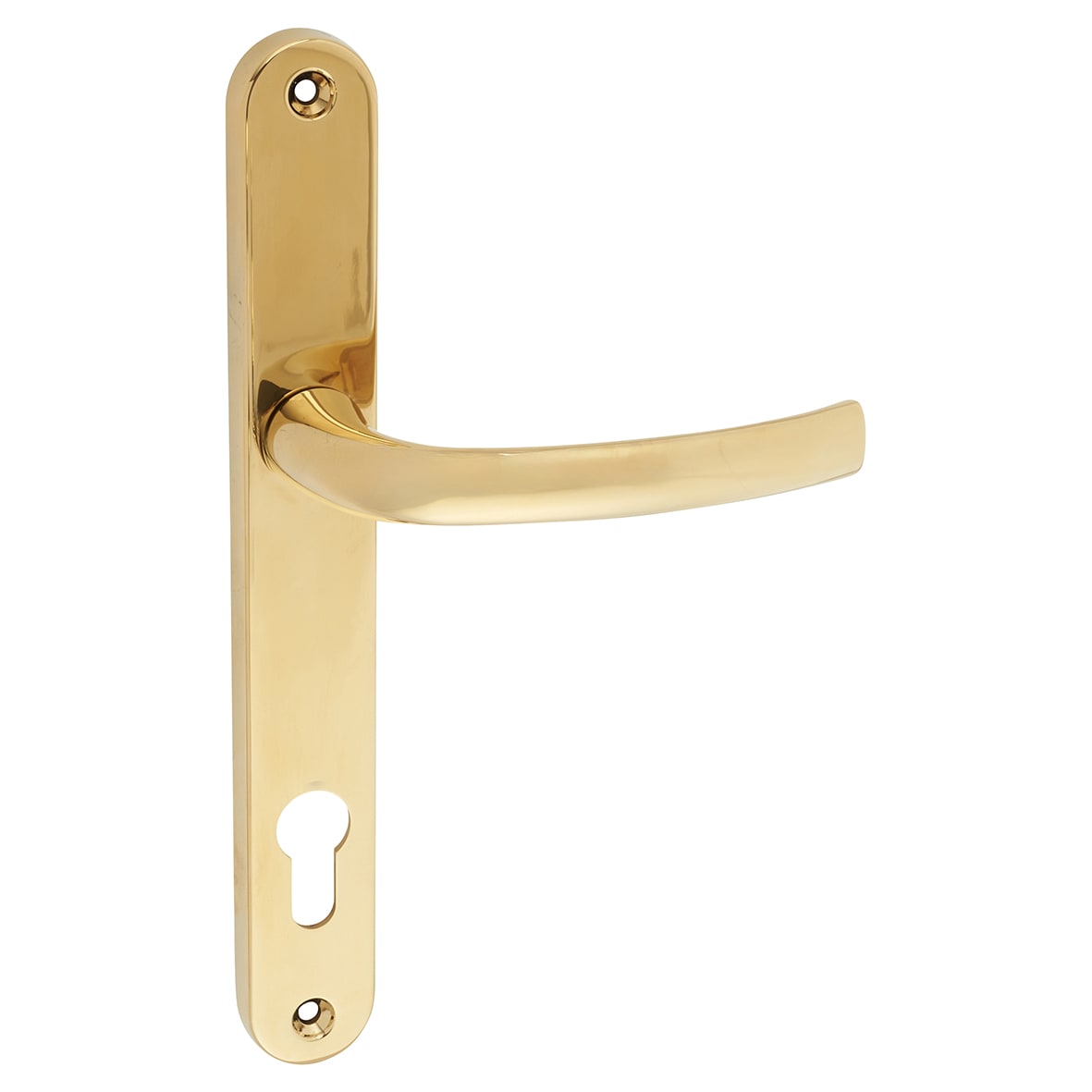 Polished Brass uPVC Multipoint Door Handles - 92mm c/c - 44mm door - view 2