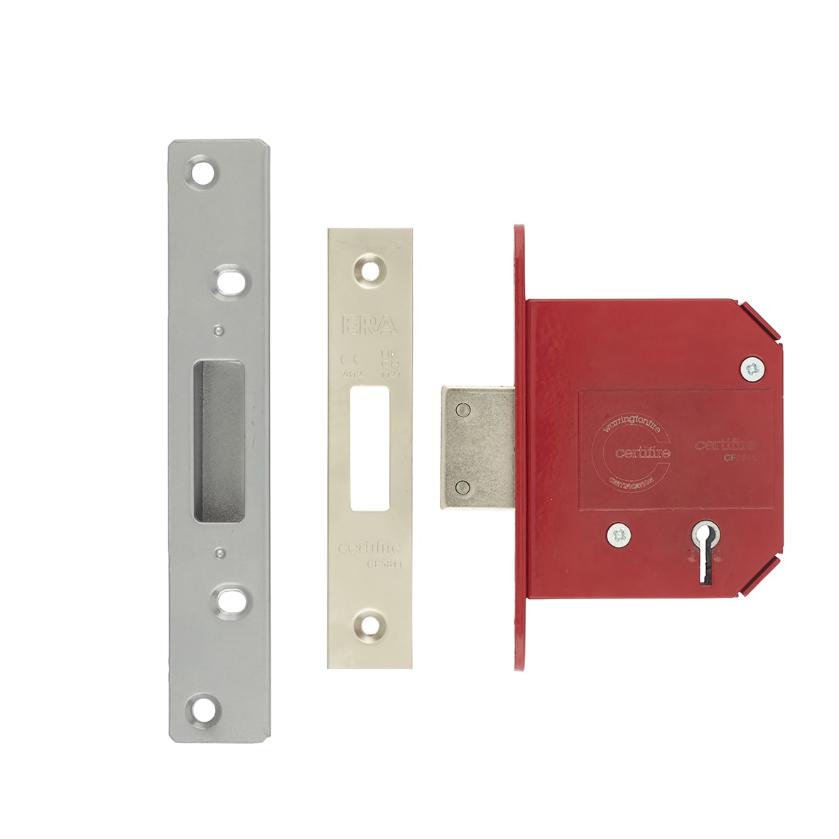 Fortress:2007 5 Lever Deadlock - 79mm Case - 56mm Backset - Satin Chrome - view 2