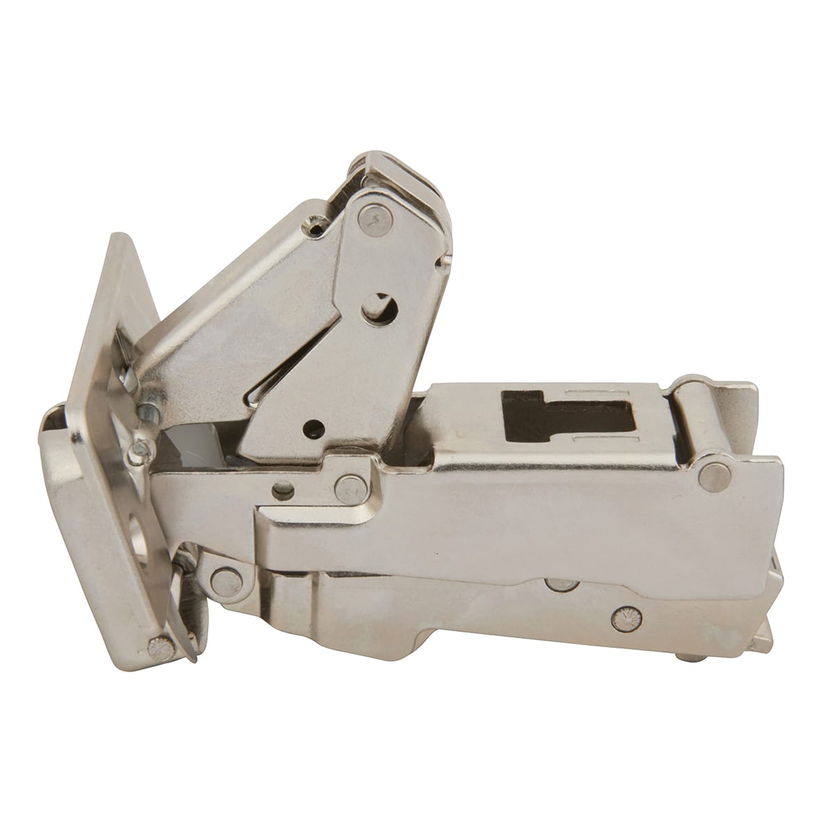 CLIP Top Cabinet Hinge Pack & 0mm Mounting Plate - 170° - Sprung - Overlay - Zinc Plated - Pair - view 3