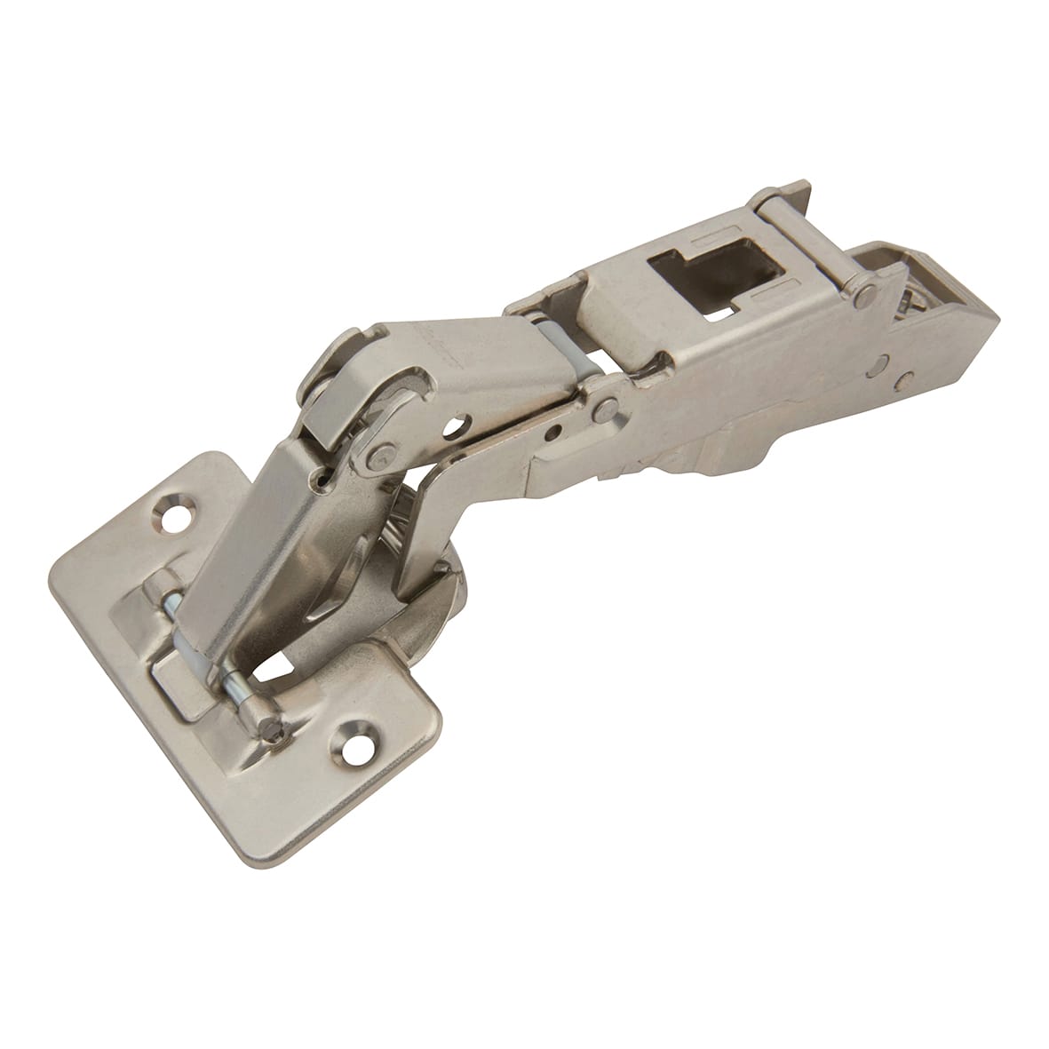 CLIP Top Cabinet Hinge Pack & 0mm Mounting Plate - 170° - Sprung - Overlay - Zinc Plated - Pair - view 5