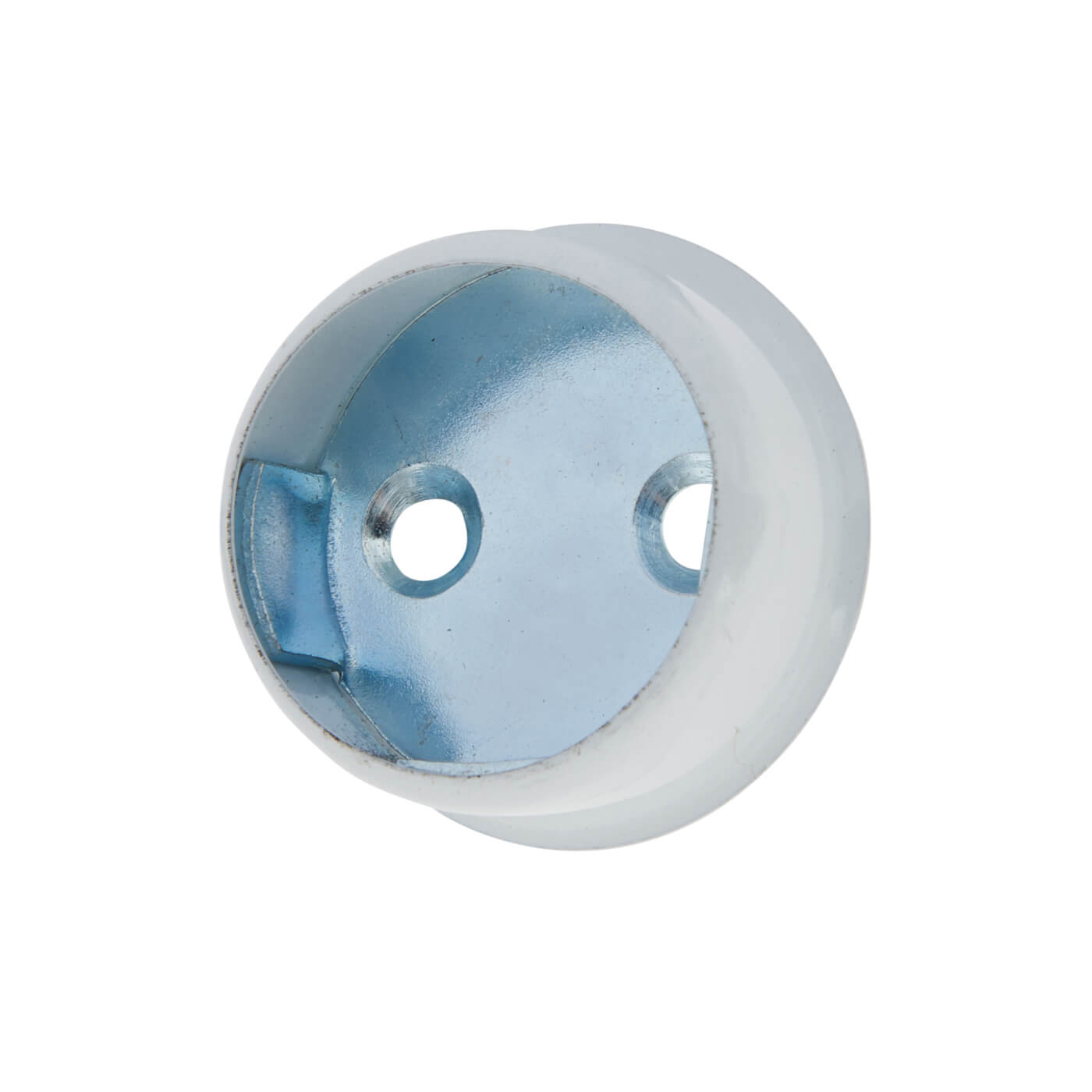 25mm Invisifix Hanging Rail End Socket - White - Pack of 2 - view 2