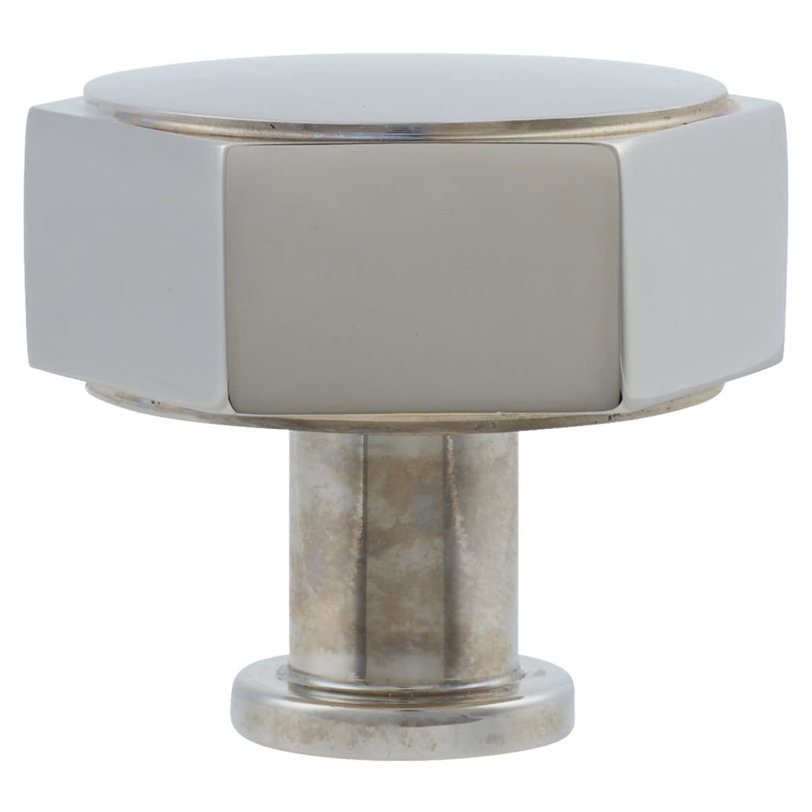 Vesper Hex Cabinet Knob - 40mm Diameter - Polished Nickel - view 2