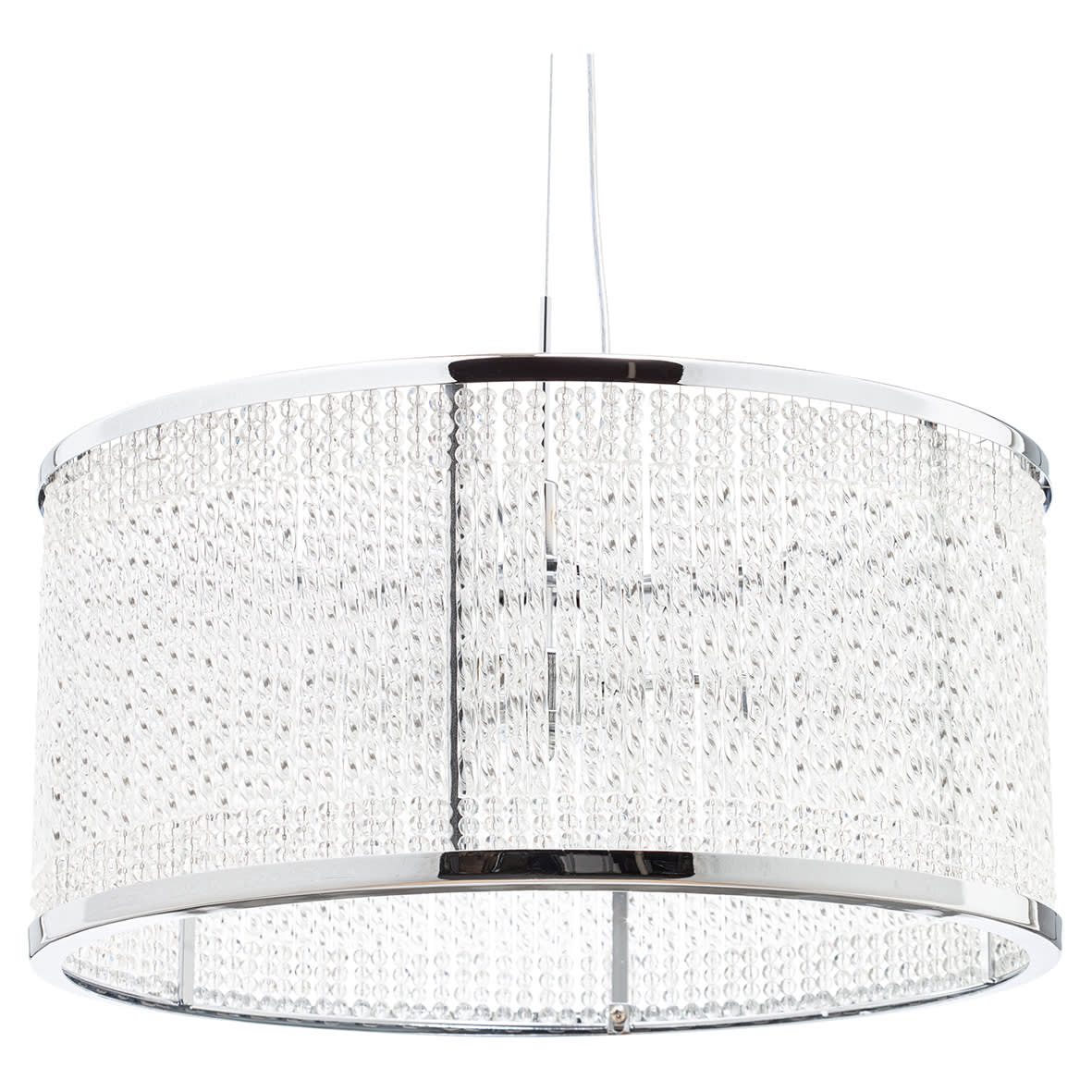 Jesse 3 Light Ceiling Pendant - Chrome Fittings and Clear Crystal Shade - view 3