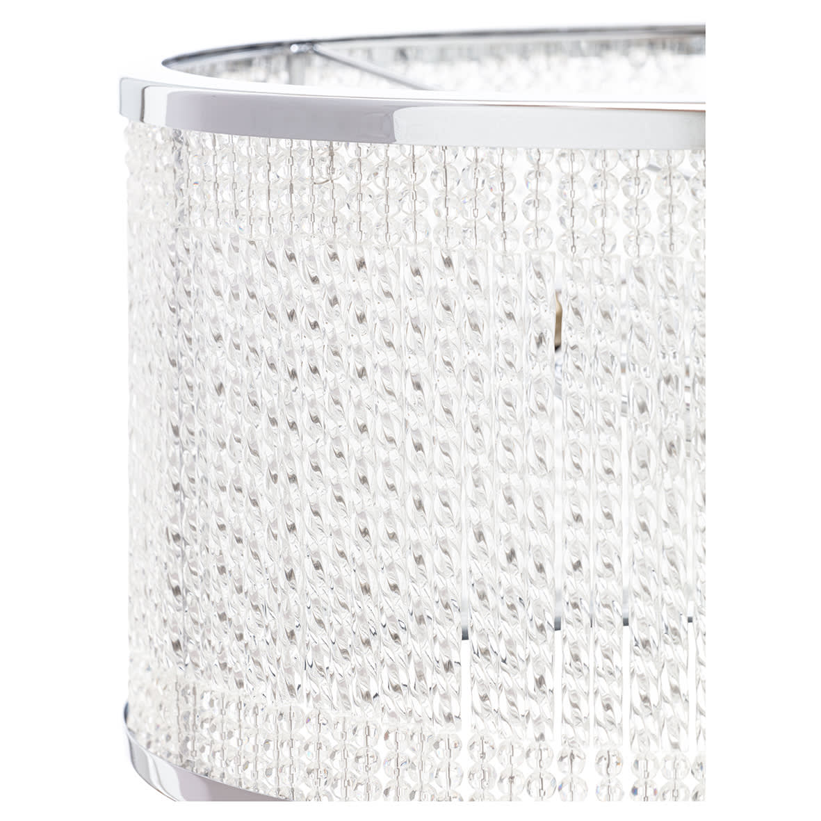 Jesse 3 Light Ceiling Pendant - Chrome Fittings and Clear Crystal Shade - view 4