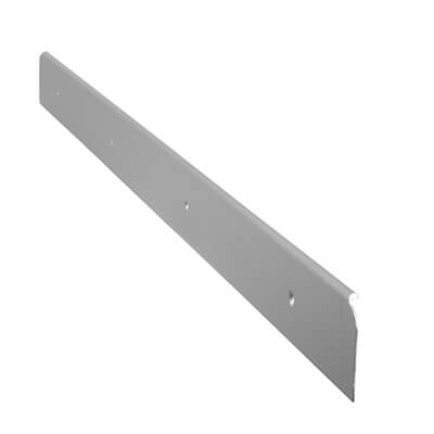 630mm Aluminium Worktop Edging End Cap - 40mm Worktop Thickness - Matt Silver - view 2