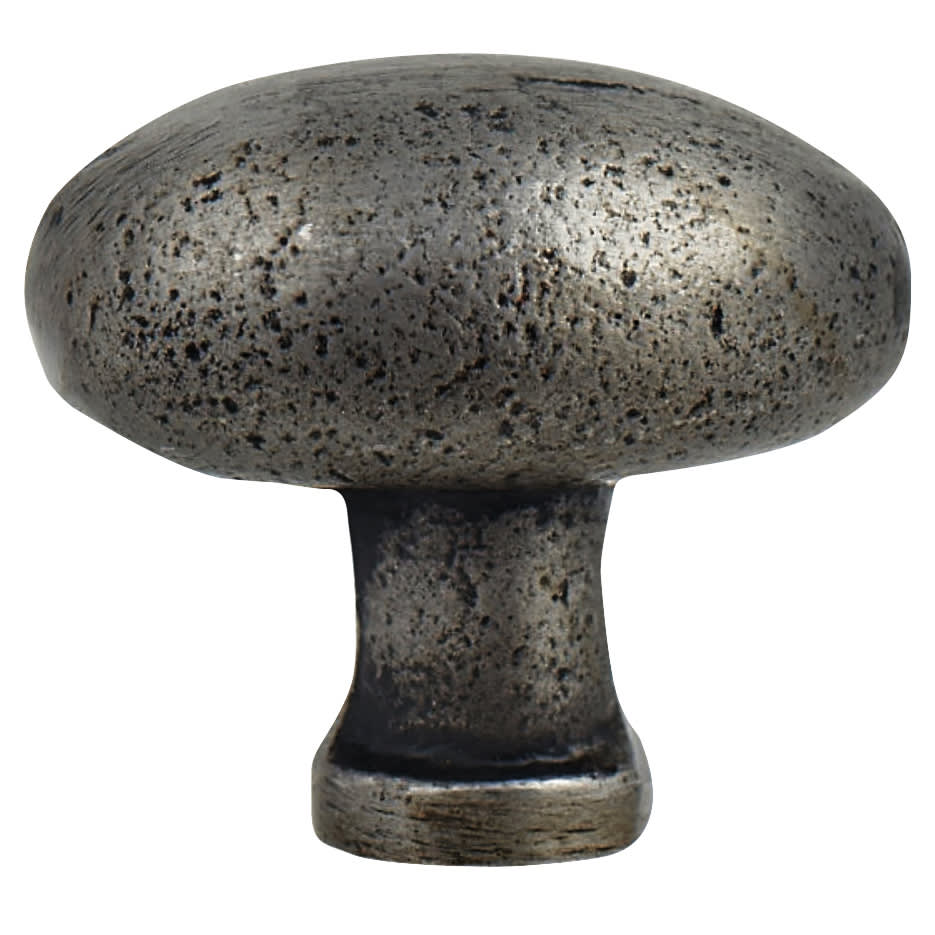 Solid Oval Cabinet Knob - 35 x 30mm - Lacquered Iron - view 3