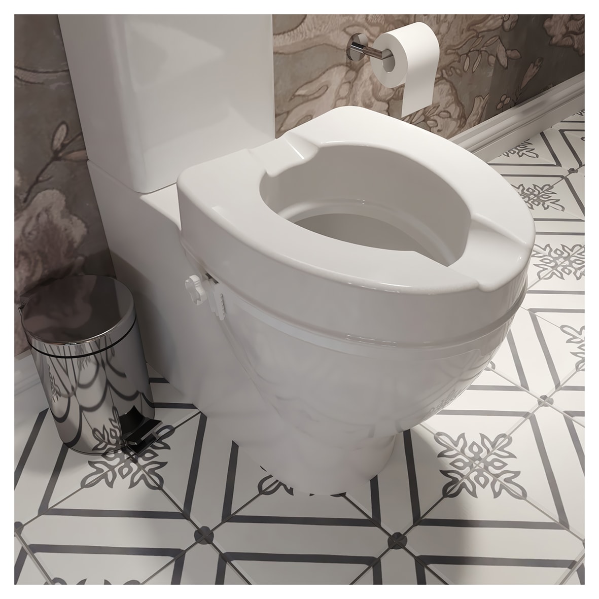 Carragh Standard Close Raised Toilet Seat - White - view 5