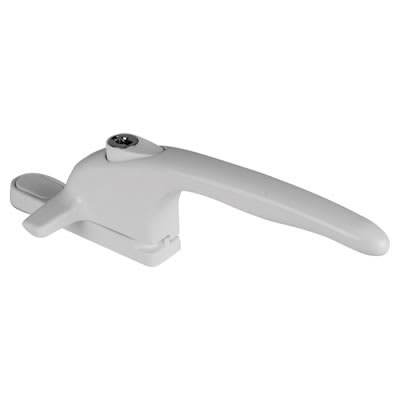 Virage Cockspur Locking Window Handle - 9mm Nose Height - Right Hand - White - view 2