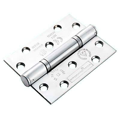 Triple Knuckle Thrust Grade 13 Butt Fire Door Hinge -100 x 76 x 3mm - 304 Sat Stainless -Pair - view 2