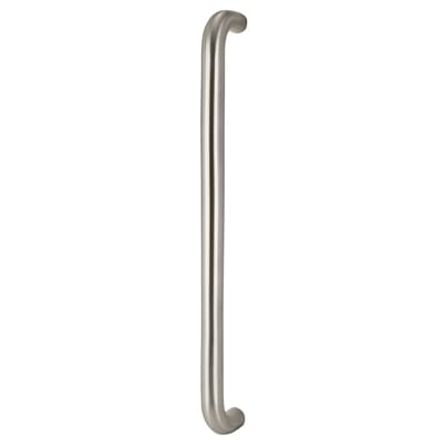 316 Satin Stainless Steel 32mm D-Bar Door Pull Handle - Bolt Fix - 650mm Centres - view 2