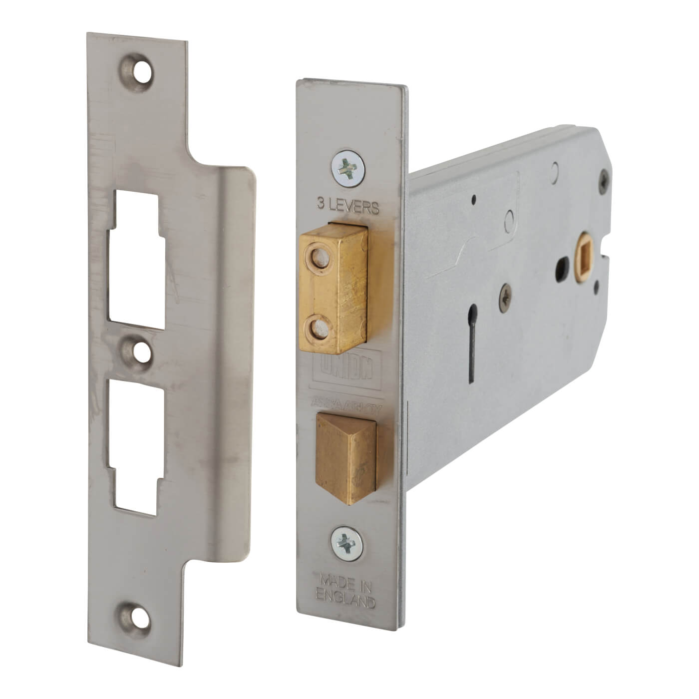 2077 Bolt Through Horizontal Sashlock - 149mm Case - 51-127mm Backset - Satin Chrome - view 2