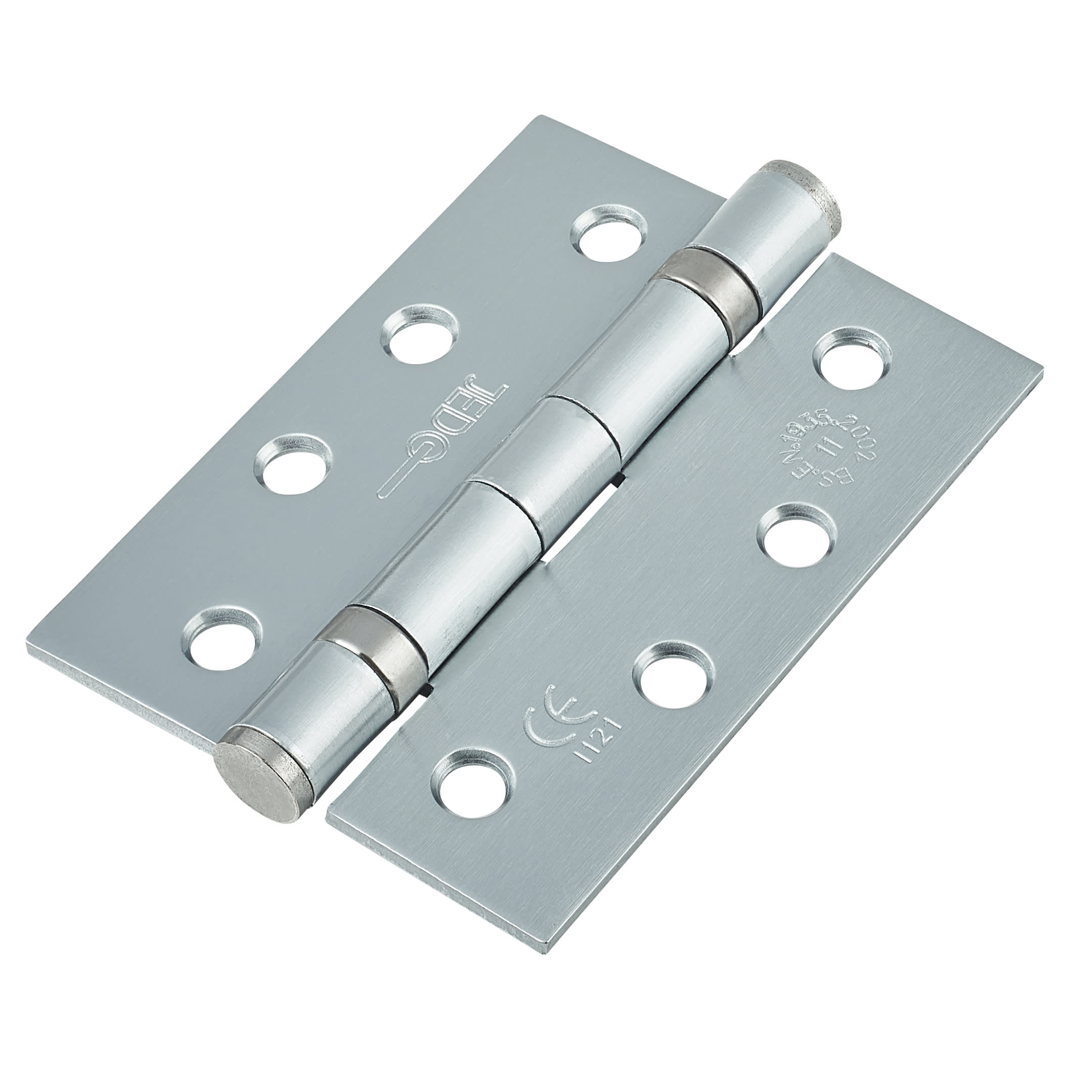 Twin Ball Bearing Grade 11 Butt Fire Door Hinge - 102 x 76 x 2.7mm - Satin Chrome - Pair - view 2