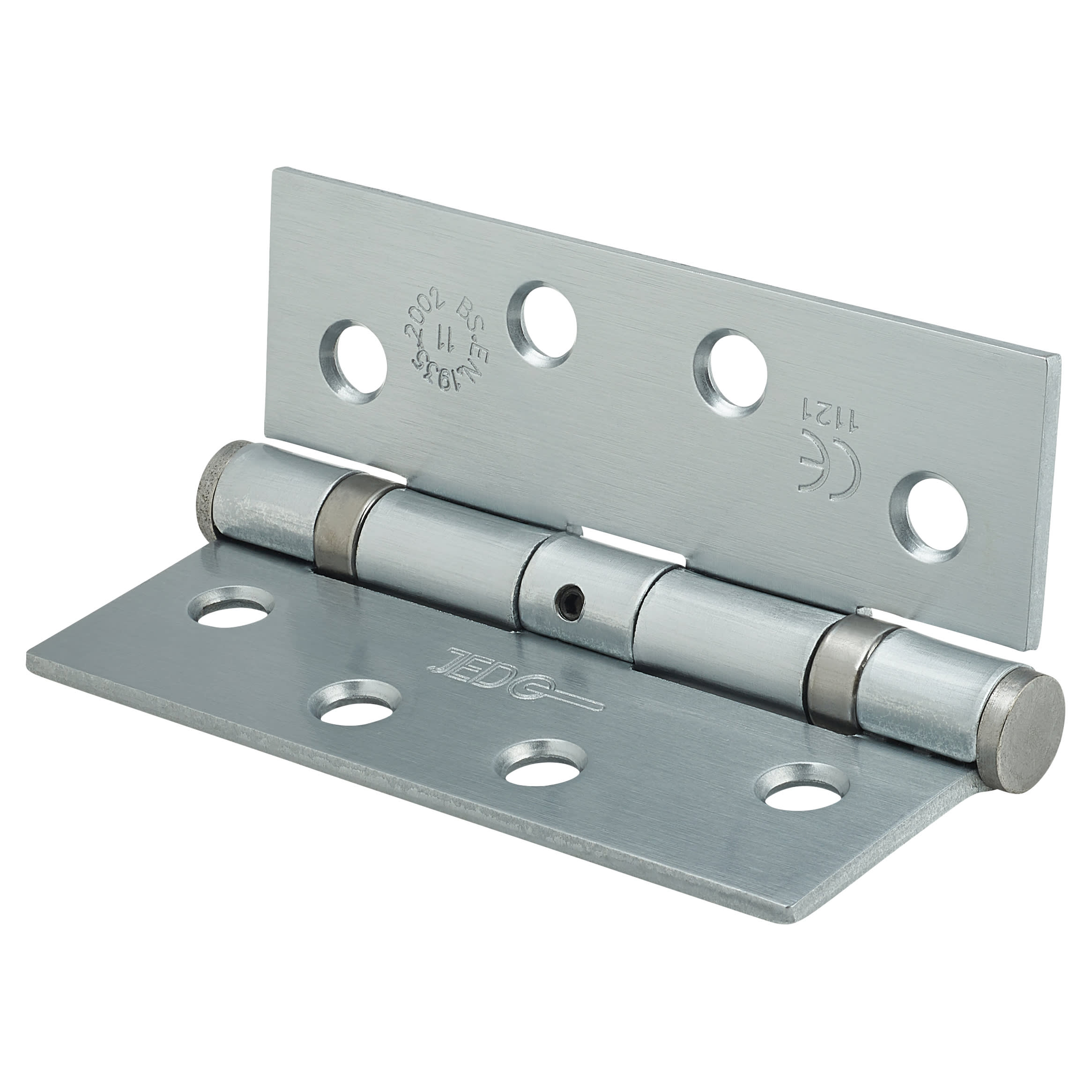 Twin Ball Bearing Grade 11 Butt Fire Door Hinge - 102 x 76 x 2.7mm - Satin Chrome - Pair - view 3