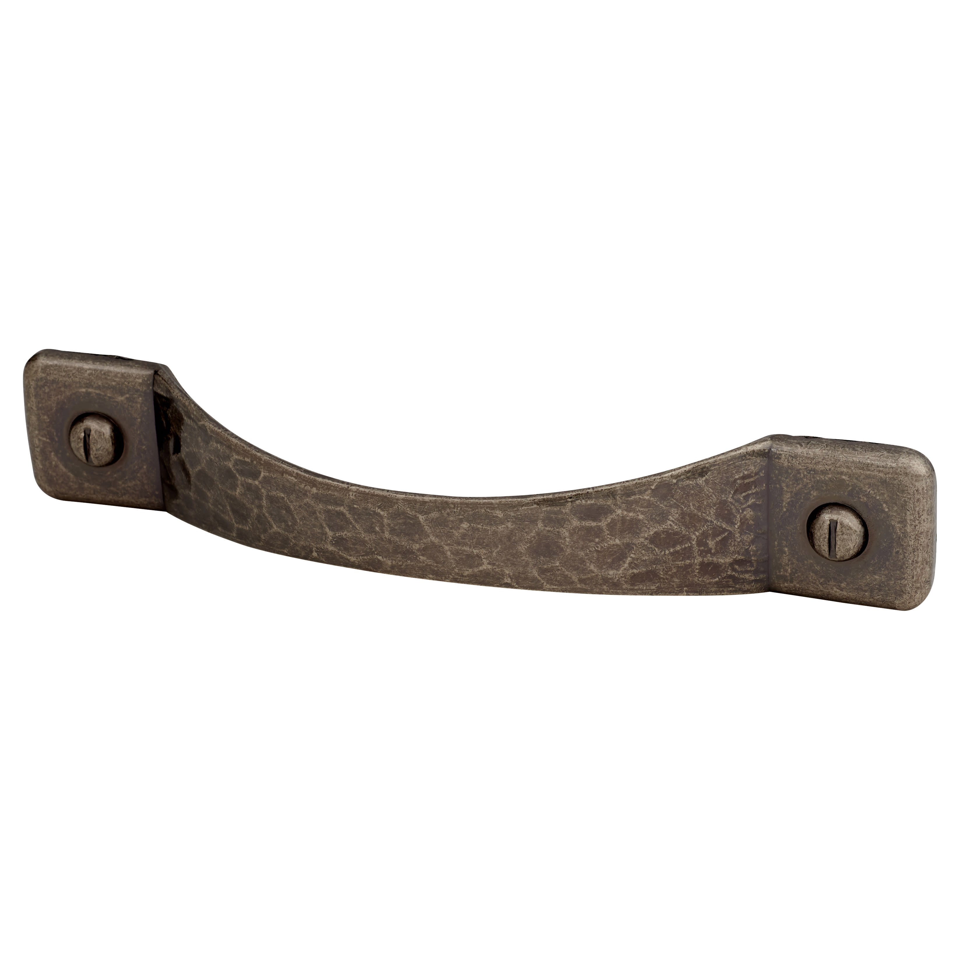 Mottled Bow Cabinet Pull Handle - 128mm Centres - Pewter - view 2