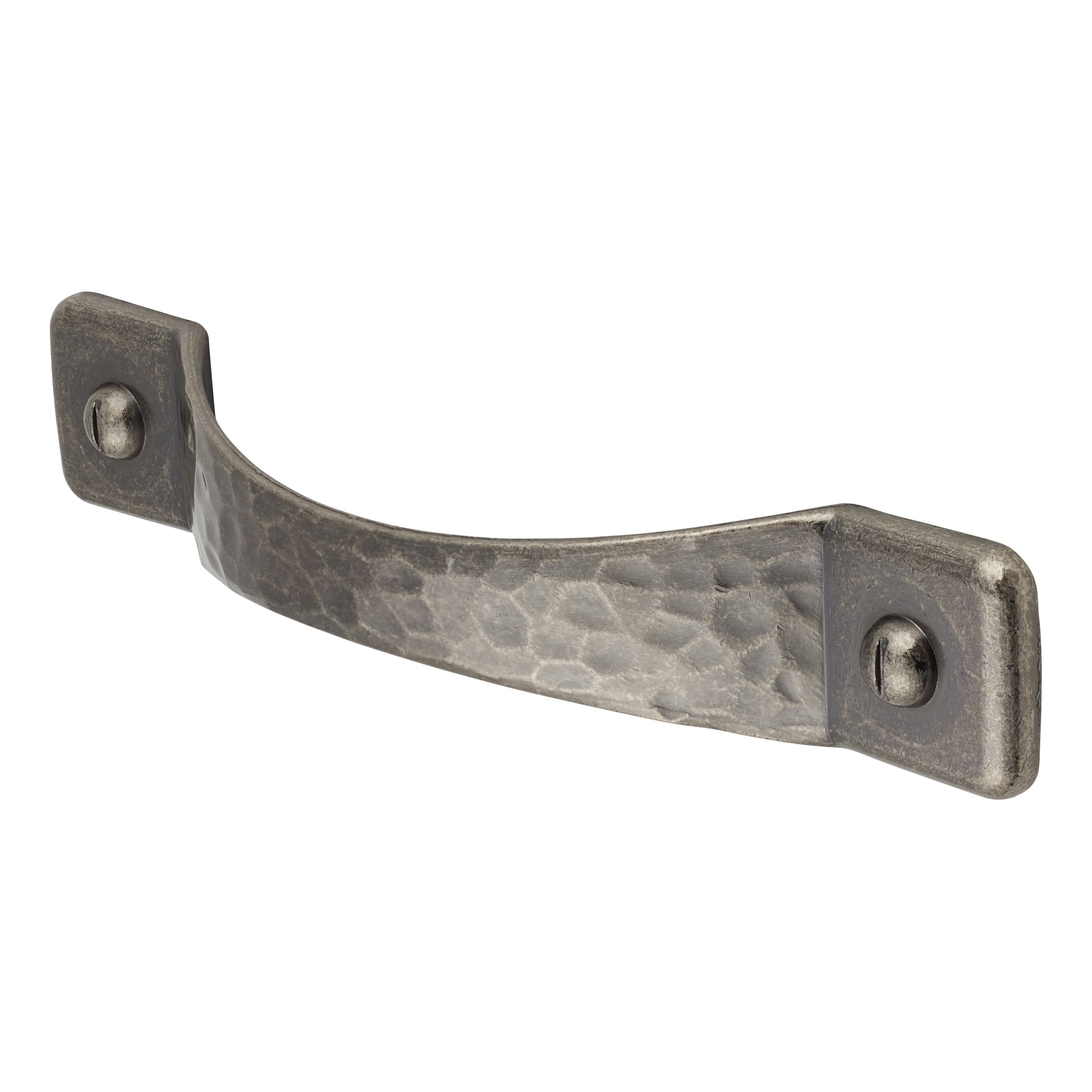 Mottled Bow Cabinet Pull Handle - 128mm Centres - Pewter - view 4