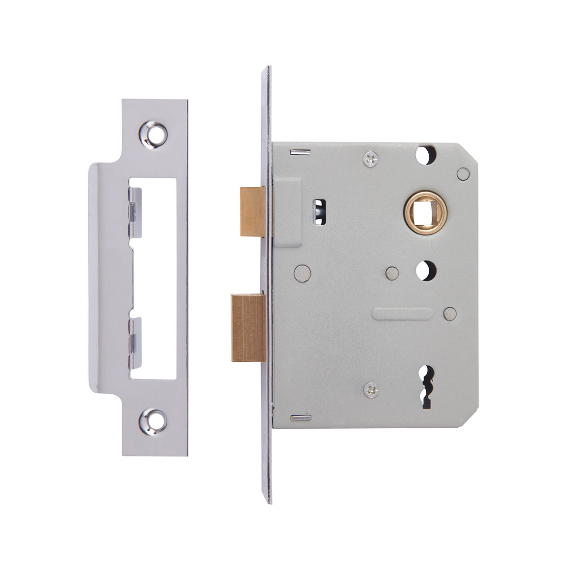 3 Lever Sashlock - 76mm Case - 56mm Backset - Polished Chrome - view 3