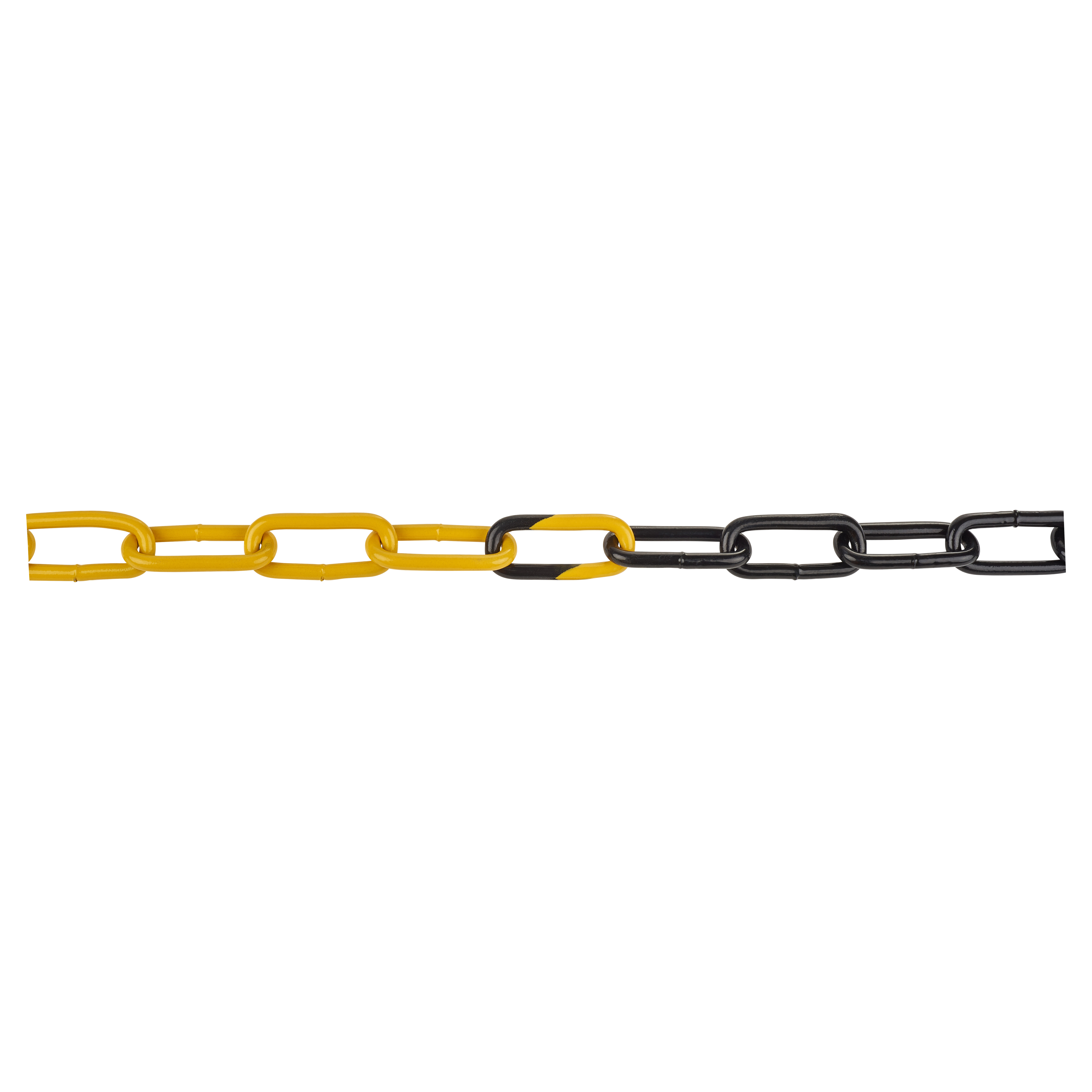 Welded Steel Chain - 6 x 42mm - 10m Length - Yellow/Black - view 2