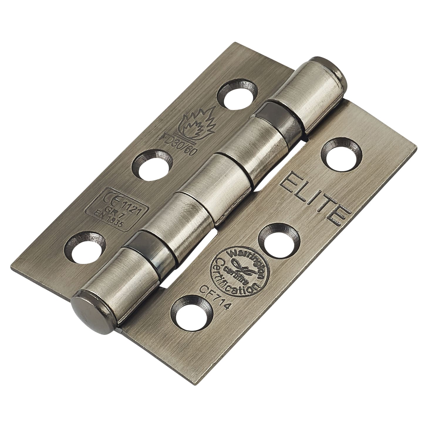 Tubular Latch Pack - 57mm Backset - 3 x Fire Rated Ball Bearing Hinges - Antique Brass - view 4