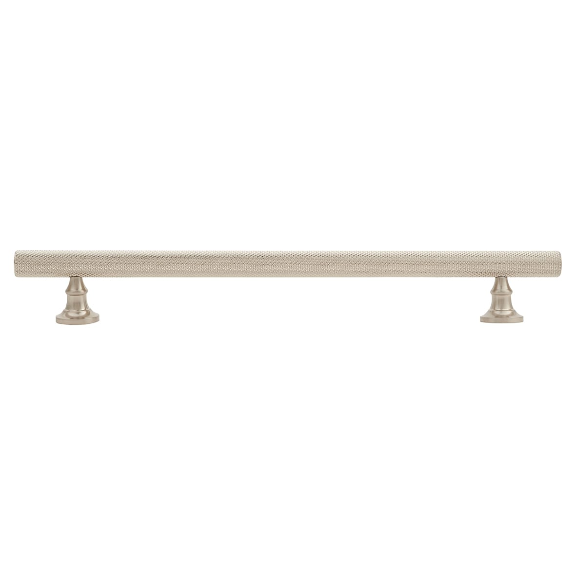 York 12mm Knurled T-Bar Cabinet Pull Handle - 192mm Centres - Satin Nickel - view 2